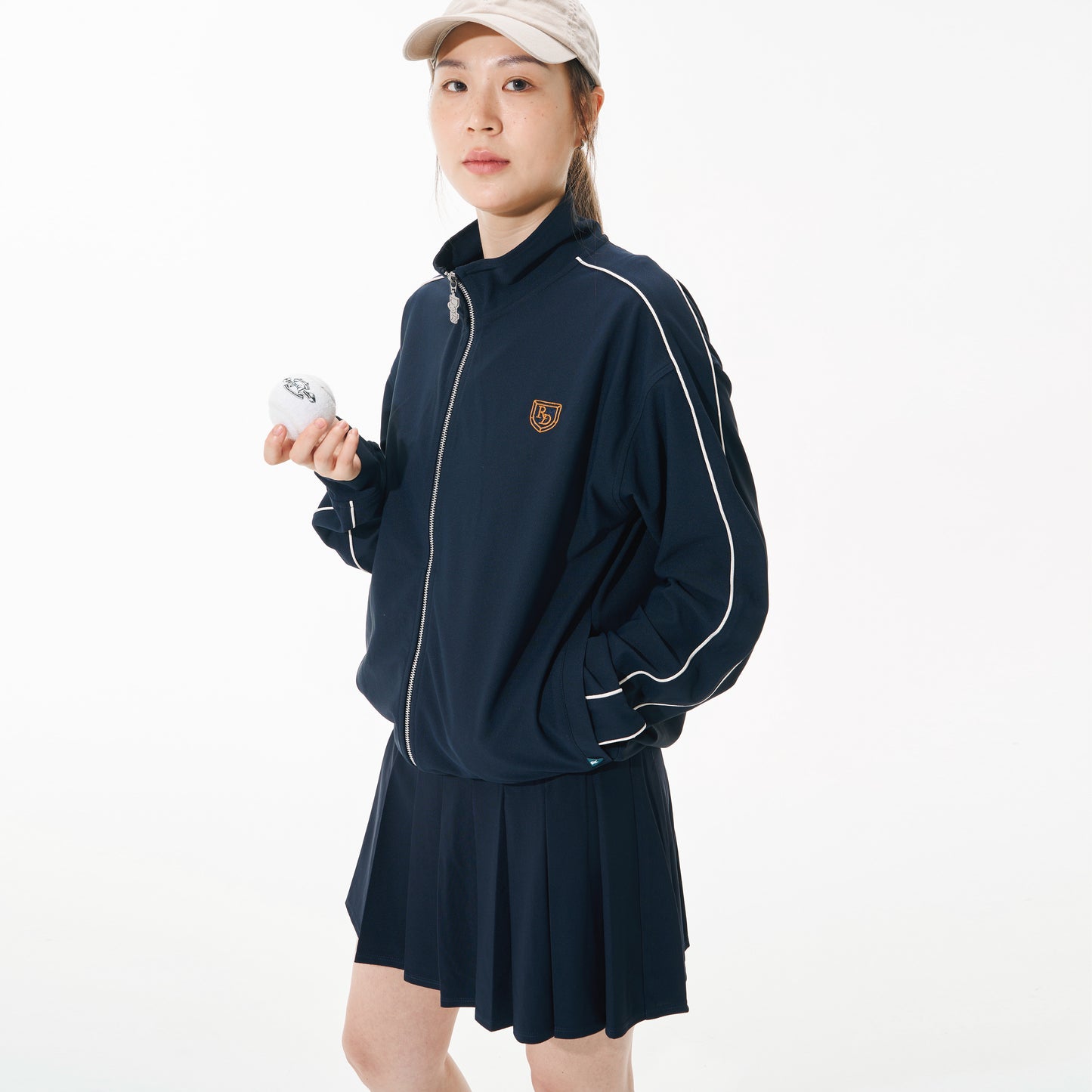 Embroidery Knit Track Top